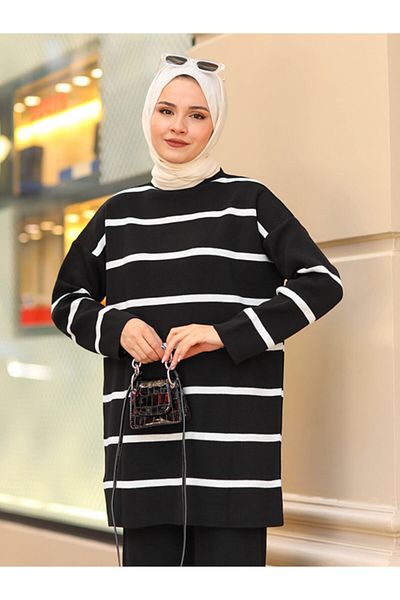 Rimel Moda Striped Knitwear Set