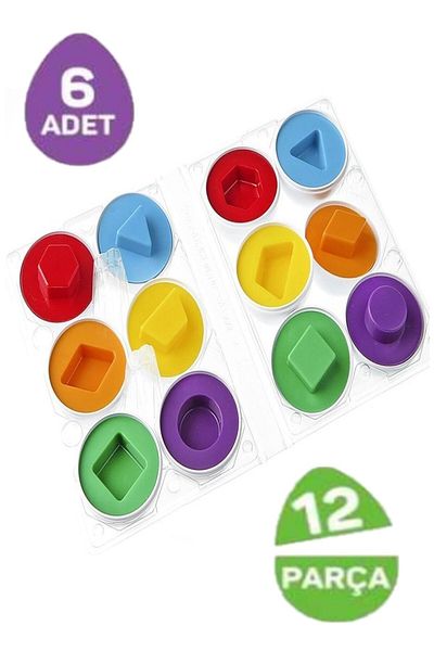 RoseRoi Shaped Geometric Eggs Puzzle Bultak Matching Educational Toy