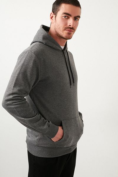 Buratti Ανδρικό φούτερ 541 hoodie - βαμβακερό, τσέπη καγκουρό και κουκούλα
