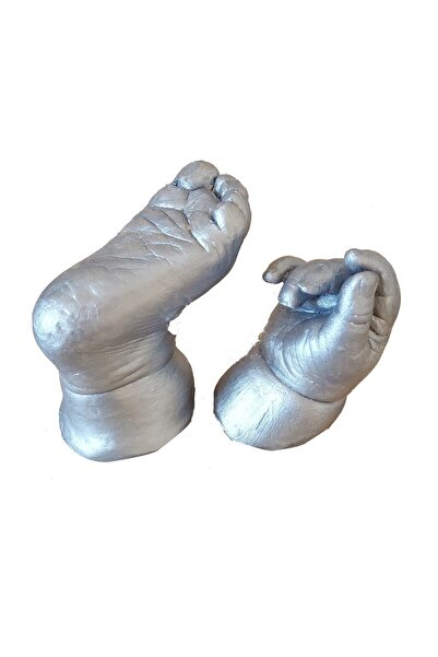 Küçük İzler مجموعة قوالب تمثال بصمة يد الطفل ثلاثية الأبعاد مع الجينات