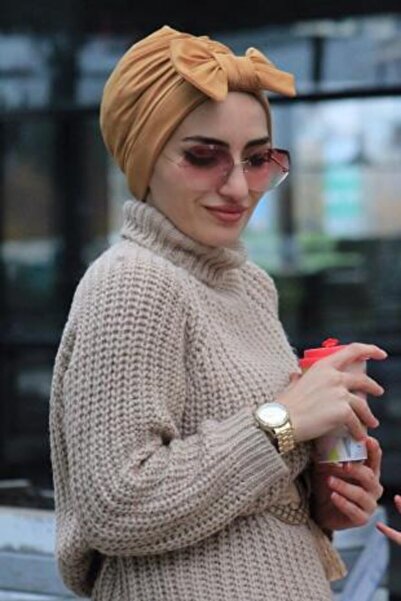 Sahra Şal Dünyası Fiyonklu Bone Hardal