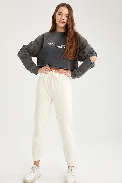 DeFacto Regular Fit Basic Lace Waist Jogger Sweatpants