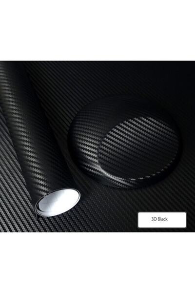 KrcDisplay (152cmx1mt) Siyah Karbon Folyo 3d Hava Kanallı Araç Kaplama Folyosu