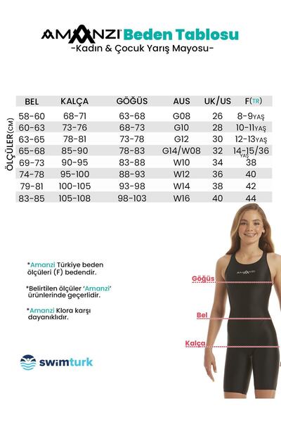 Amanzi Memphis Kne Girl's Training Swimsuit