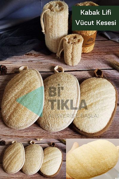 Ankaflex Natural Pumpkin Fiber Pouch Turkish Bath Bath Pumpkin Fiber Pouch 1 Piece