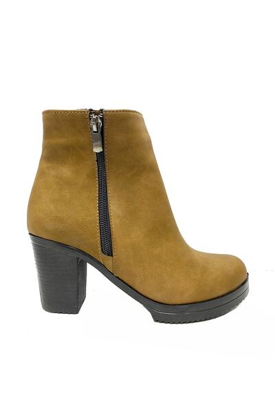 Efsun 2301 Deri Fashion Fermuarlı Kadın Bot