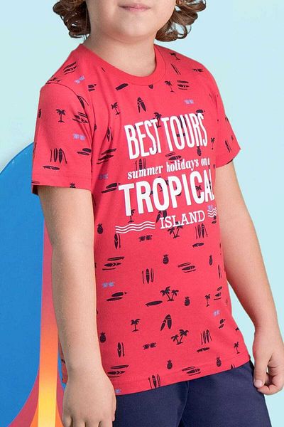 ROLY POLY Tropical Island Red Boy Capri Set