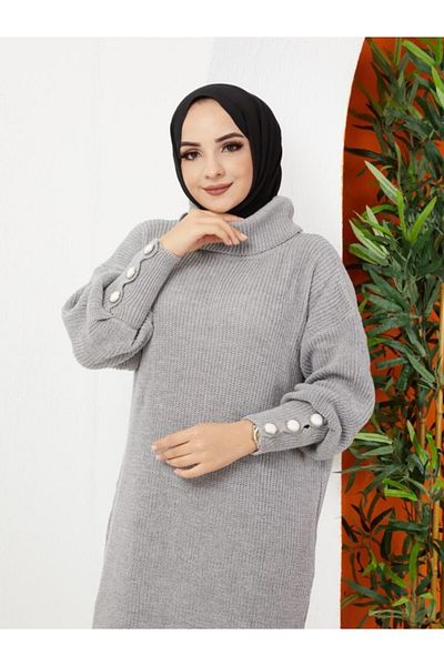 Pamuk Butik Pulover de damă cu gât tricotat