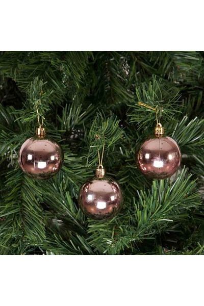 Kikajoy Christmas Tree Decoration Balls 6 Pieces Bronze