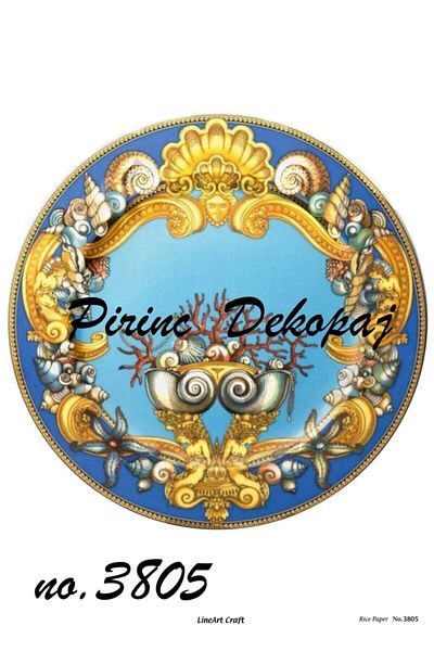 LİNEART Brass Decopage Paper No:3805