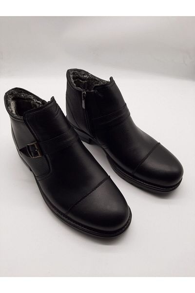 Adel New Season Genuine Leather Inside Complete Wool, Sole Rubber Boots