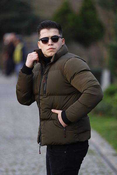 DENSMOOD Ανδρικό χακί μπουφάν