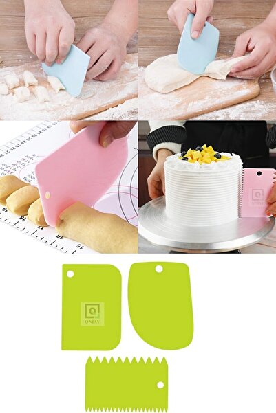 QNİAY مجموعة من 3 قطع من معجنات العجين - مكشطة لتشكيل المعجنات والكعك