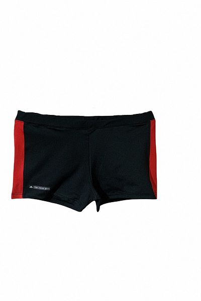 Fs Boy's Black Red Piece Boxer Swimmer Sea Pool Beach Swimsuit