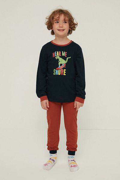 TRENDYOLKIDS Pyjama - Dunkelblau - Print