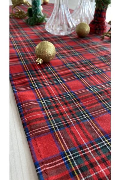 White Alamode Anul Nou Anul Nou Anul Nou Special Plaid Runner