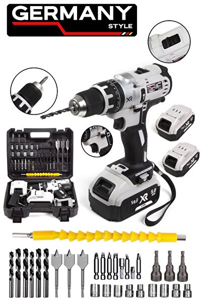 Germany Style Grmpro9036g 58v Max Xr Çift Akülü Darbeli Torklu Matkap 30 Parç...