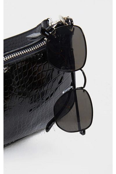 Goldmine Pentagonal Sunglasses Black Unisex