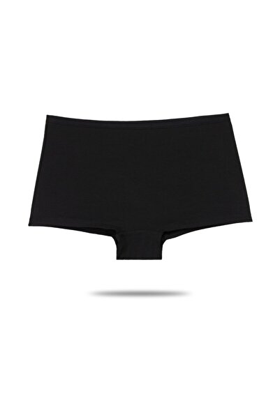 Silverion %99.99 Saf Gümüşlü Antibakteriyel İç Çamaşırı Kadın Boxer Vıntage - Siyah