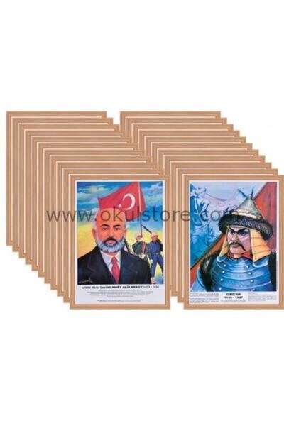 Panda Türk Büyükleri Posterleri Seti - Metal Çerçeve 23'lü Set