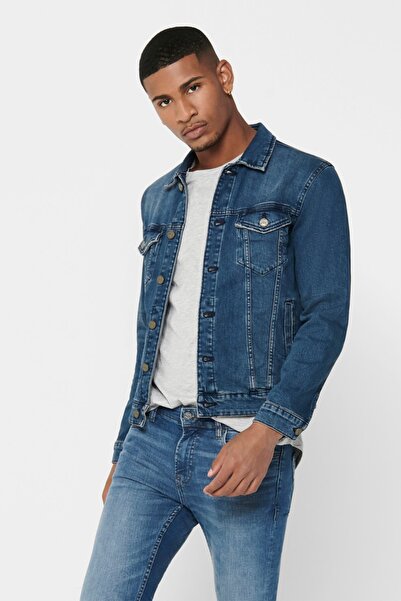 Only & Sons Only&Sons 22010451 - Мъжка синя дънкова яке