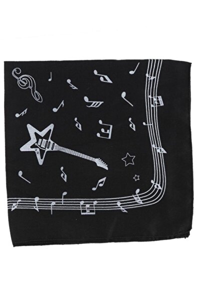 Herşey Nota Шарф з нотним візерунком, чорний