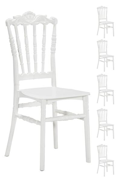 SANDALİE 6 Adet Artemis Beyaz Sandalye / Balkon-bahçe-mutfak