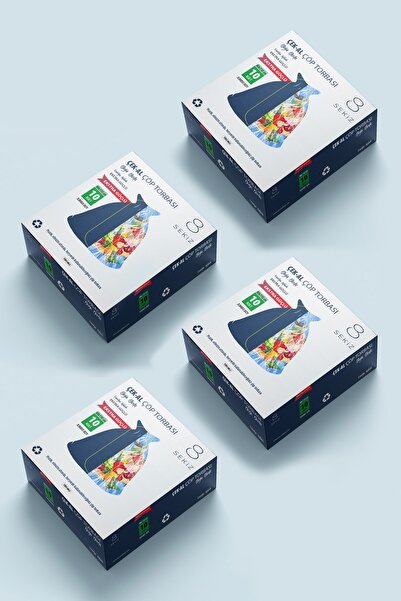 SEKİZ AMBALAJ Çek-al Çöp Torbası Jumbo Boy Ekstra Güçlü 4 Kutu * 10'lu = 40 Adet