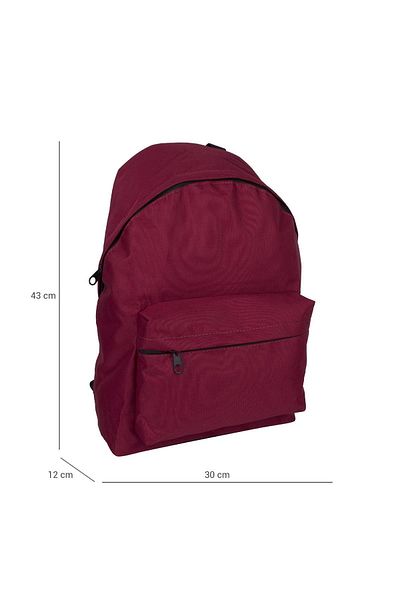 Bagacar 126 Excaption Daily School Backpack Claret Red