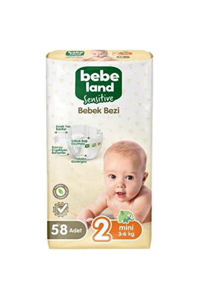 Bebeland Sensitive Bebek Bezi Mini 2 Numara 58 Adet