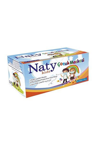 Naty Care Naty 3 Katlı Cerrahi Çocuk Maskesi 50 Li