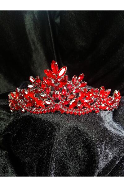 YAĞIZ BİJUTERİ Κρυστάλλινη Πέτρα Βουργουνδίας Νυφικό Στέμμα