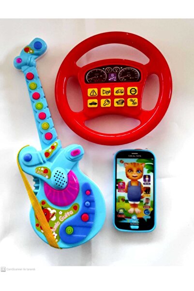 berattoys Üçü Birarada Türçe Müzikli Gitar Dokunmtk Türkçe Müzikli Telefon Tü...