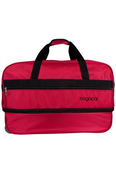Bagacar Tekerlekli Körüklü Orta Boy Seyahat Valizi Kırmızı