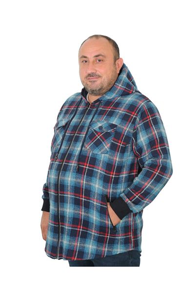 MocGrande Ανδρικό φούτερ μεγάλου μεγέθους Lumberjack Navy Blue