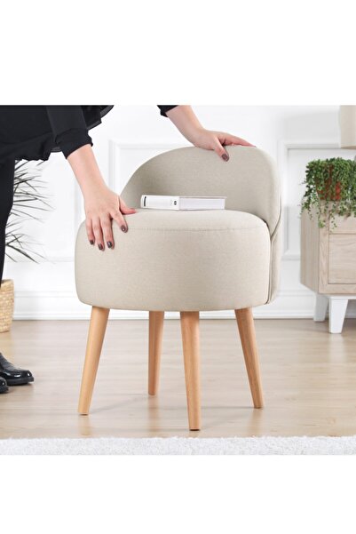 Lorencehome Corvile Puf - Krem