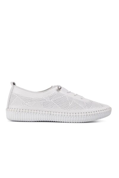 Voyager 7892 Μοντέλο Γυναικεία Λευκά Παπούτσια Casual από Γνήσιο Δέρμα