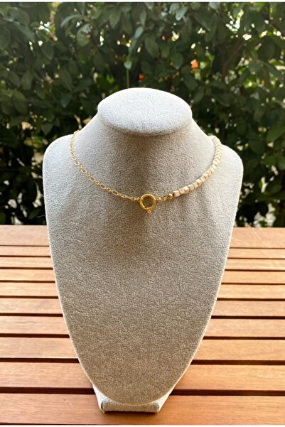 wanwa aksesuar Doğal Taş Choker Zincir Kolye