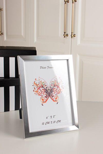 Milenay Galata 15x21cm Çerçeve Gümüş Ayaklı & Duvara Asılabilir Çerçeve Gerçe...