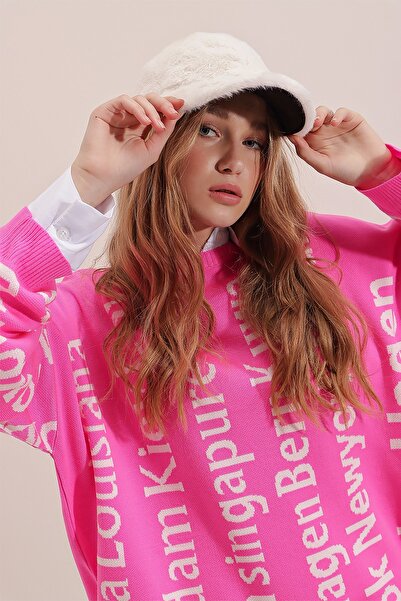 Trend Alaçatı Stili Dámská bílá čepice s měkkým texturovaným plyšem ALC-A2428