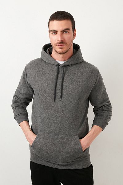 Buratti Ανδρικό φούτερ 541 hoodie - βαμβακερό, τσέπη καγκουρό και κουκούλα