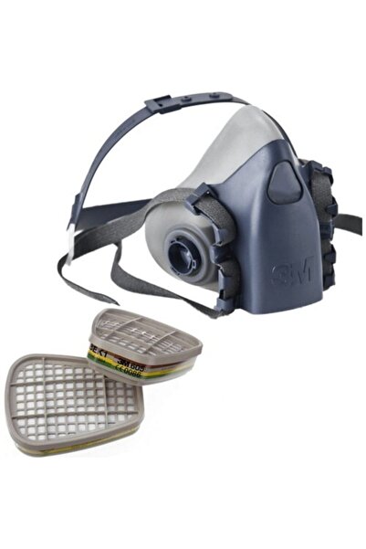 3M 7502 Yarım Yüz Maskesi (medium) + 6059 Abek1 Maske Filtresi (1 Çift)