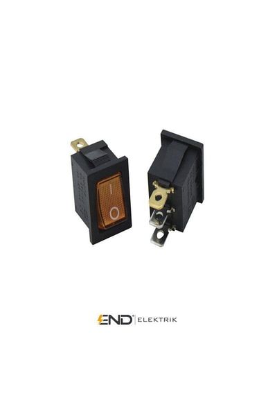 End Elektrik مفتاح صغير مضيء (أصفر)
