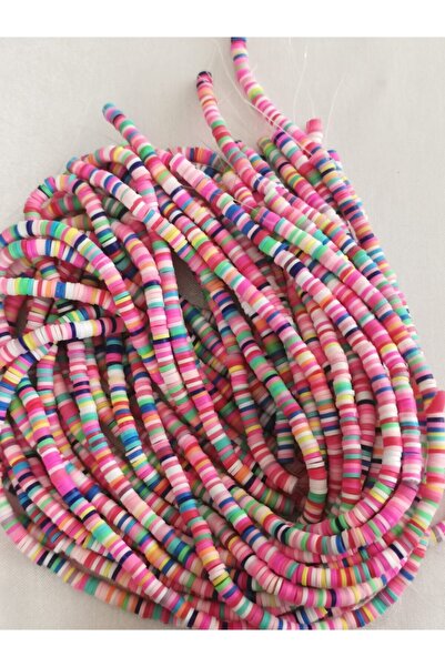 LİVZA BİJUTERİ 6mm Mor Renk Polimer Kil Fimo Boncuk Dizisi,40cm Hamur Boncuk ...