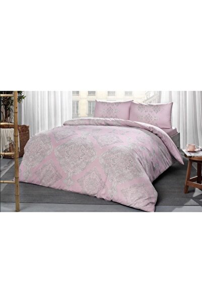 Taç Ranforce Mirabel Pink Double Duvet Cover Set