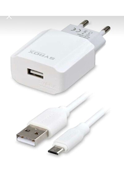 Syrox J47 Micro Usb Kablolu Hızlı Şarj Aleti Set 2.6a Beyaz
