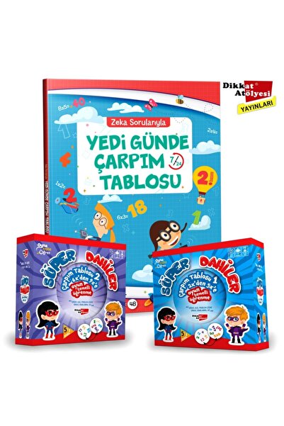 Dikkat Atölyesi Yayınları Süper Dahiler 7 Günde Çarpım Tablosu Seti Eğlenerek...