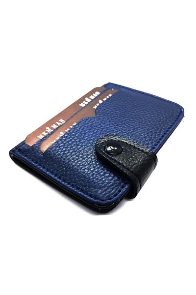 MKM MAN Men's Navy Blue Card Holder and Wallet