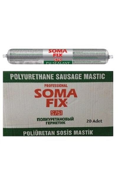 Somafix 20 Adet 600 ml Siyah Sosis Dış Cephe Otomotiv Poliüretan Mastik