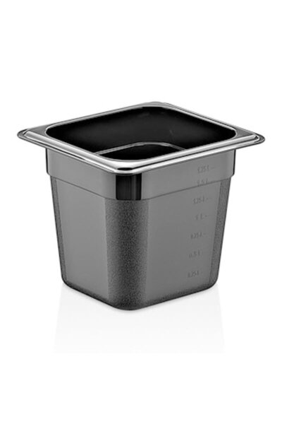 Genel Markalar Gn1/6-150 Mm Polikarbon Gastronom Küvet, Siyah